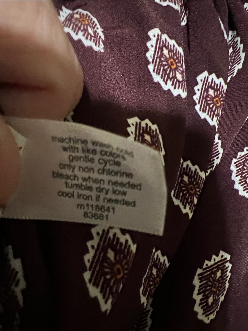 Lane Bryant Burgundy Printed Midi Dress with Drawstring Waist H334 - Picture 13 of 13